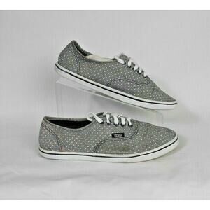 Vans Off the Wall Sneaker Size 8.5 Gray/White Polka Dot
